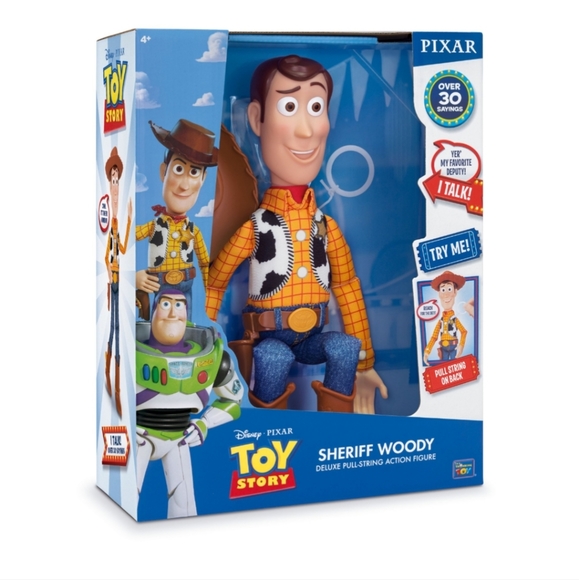 Disney Pixar Toy Story 16-In Sheriff Woody pull-string talking Over 30 Saying - Picture 2 of 7